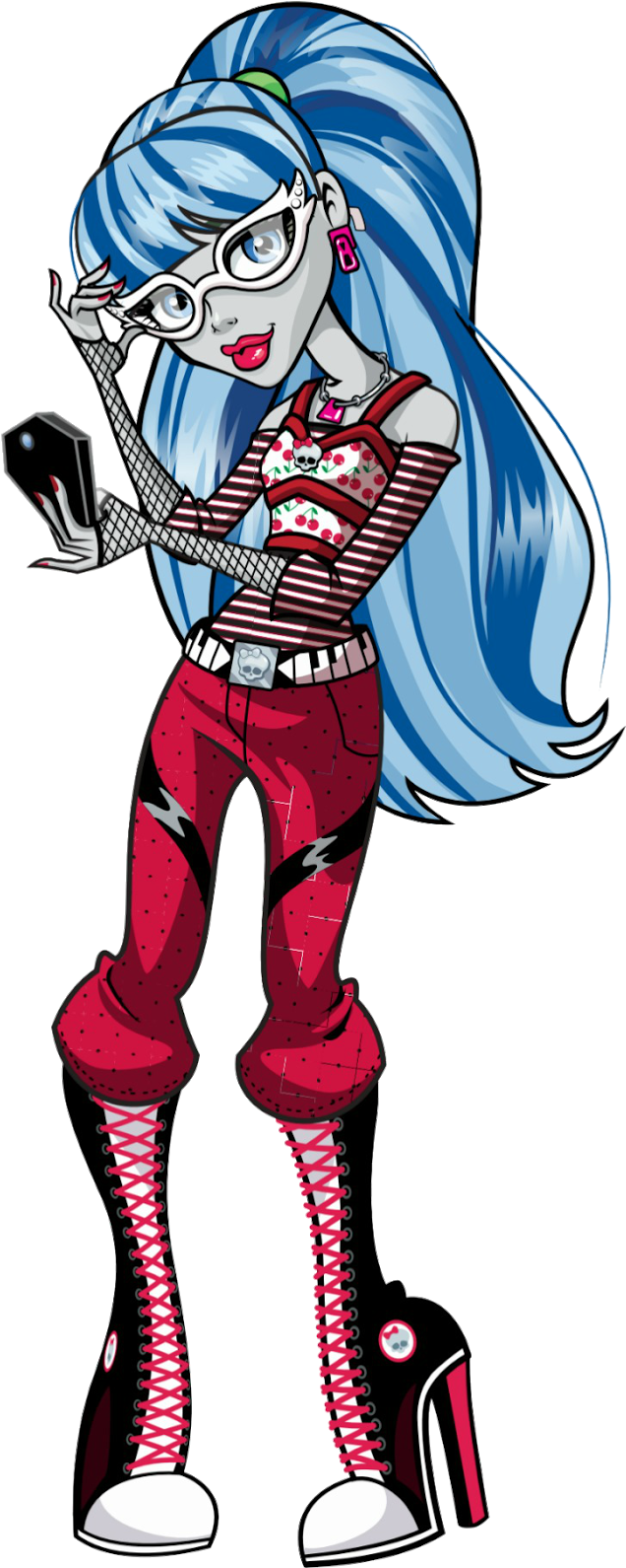 Ghulia Ponytail - Monster High Artwork Ghoulia Yelps (645x1600)