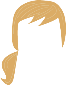 Super Girl Plate - Brown Hair Ponytail Clipart (432x432)