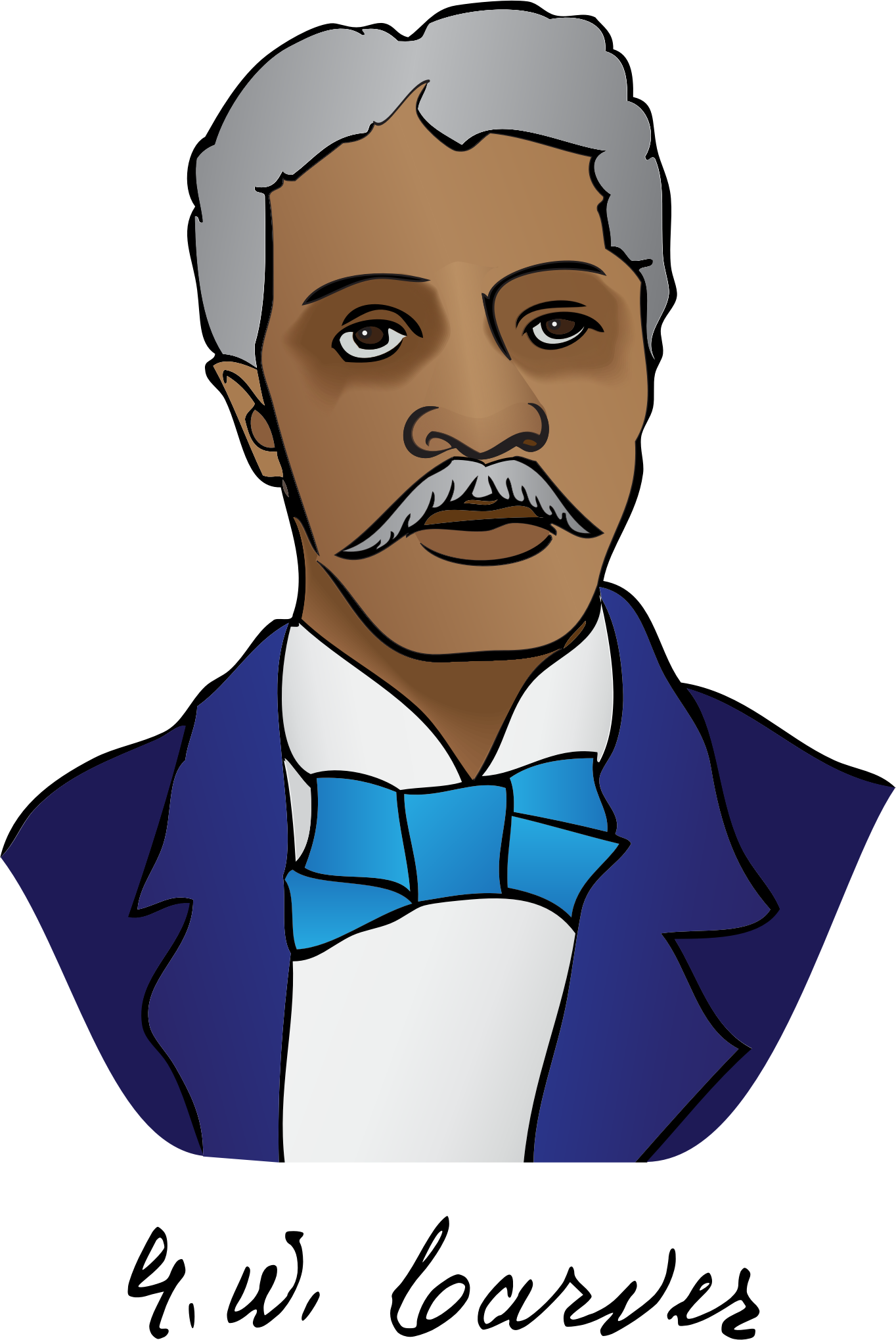 George Washington Carver Clipart - George Washington Carver How To Draw (1364x2039)