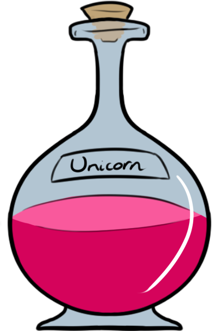 Unicorn Potion By Pinkponyfarts - Glass Bottle (600x900)