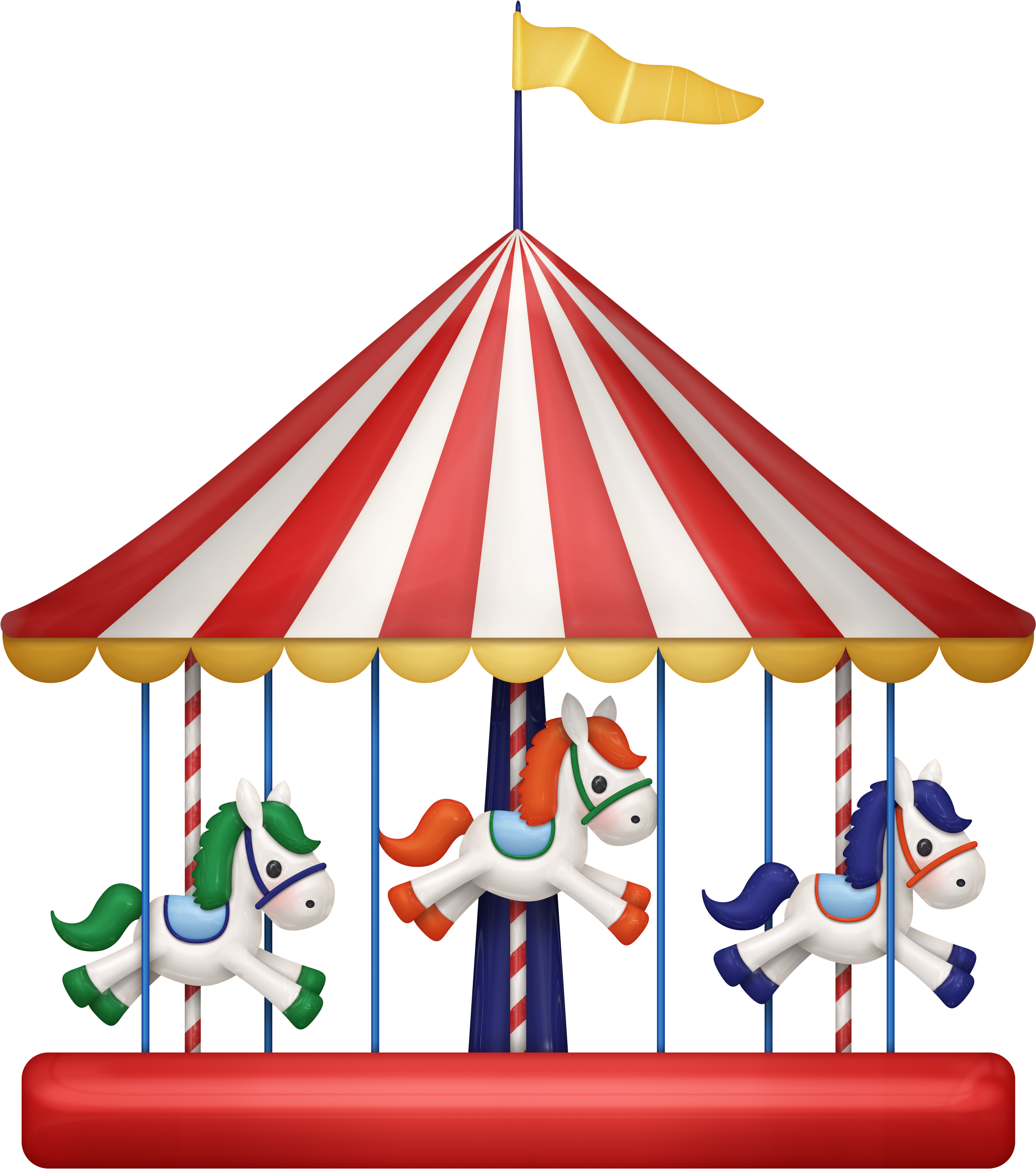 Amusement Park - Merry Go Round Clip Art (2117x2387)