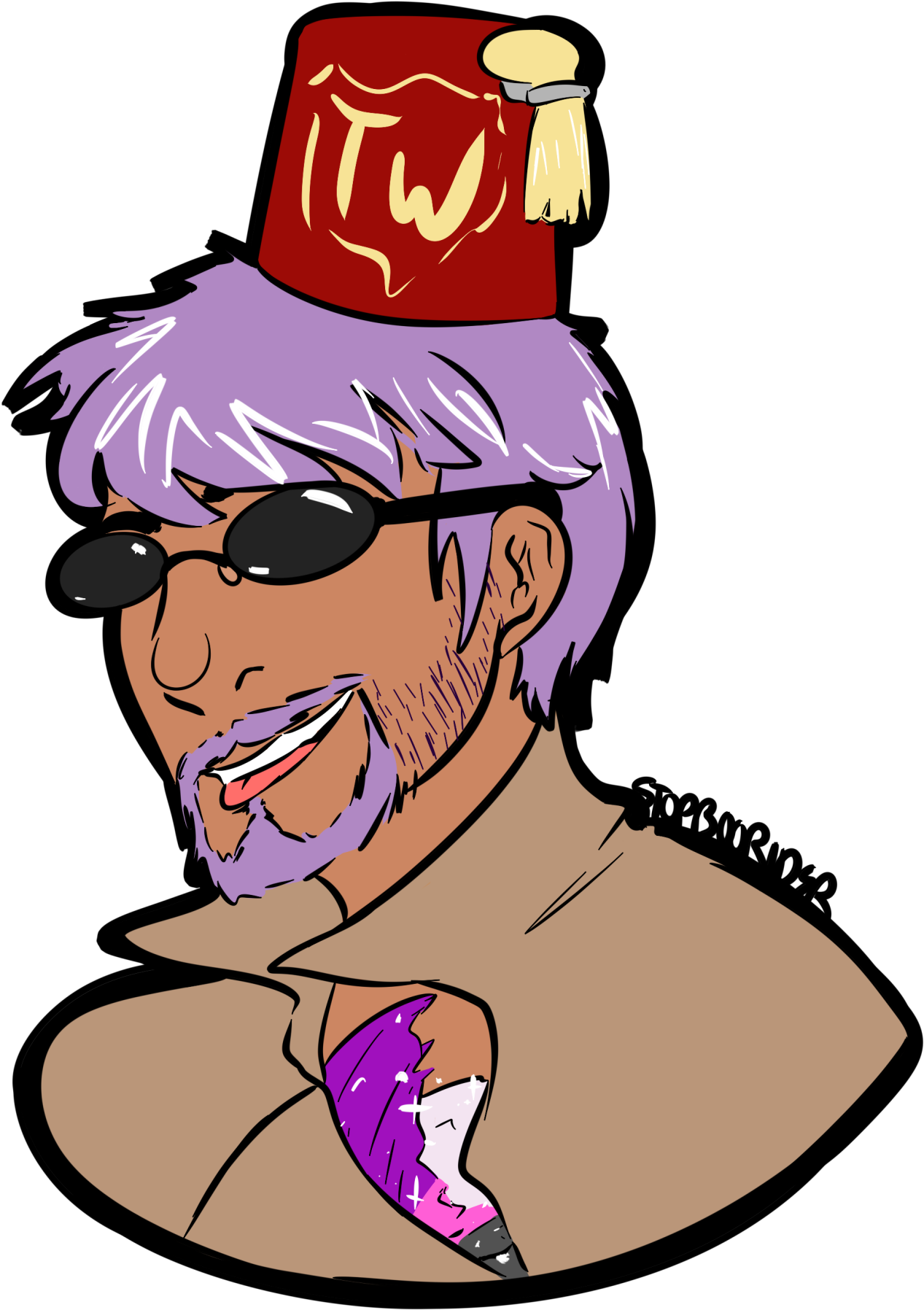 Sneaky Fella - Cartoon (1280x1838)