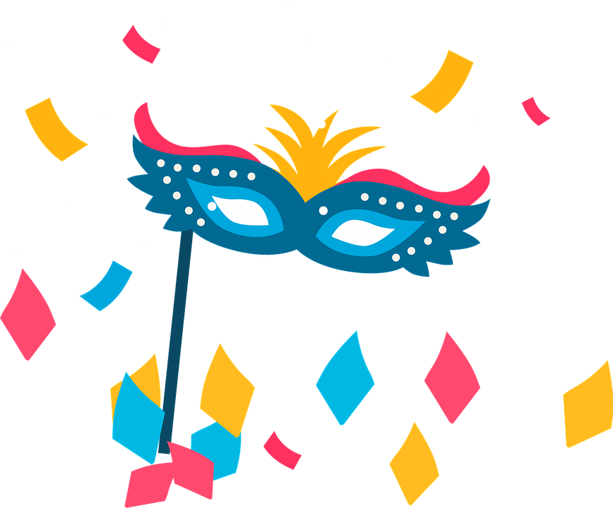 Amusement Rides Cliparts 13, - Mascara Carnaval Png (868x720)