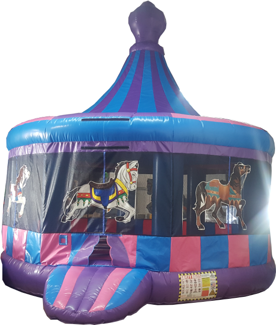 #222 Princess Carousel Bounce House - Carousel Bounce House (600x700)