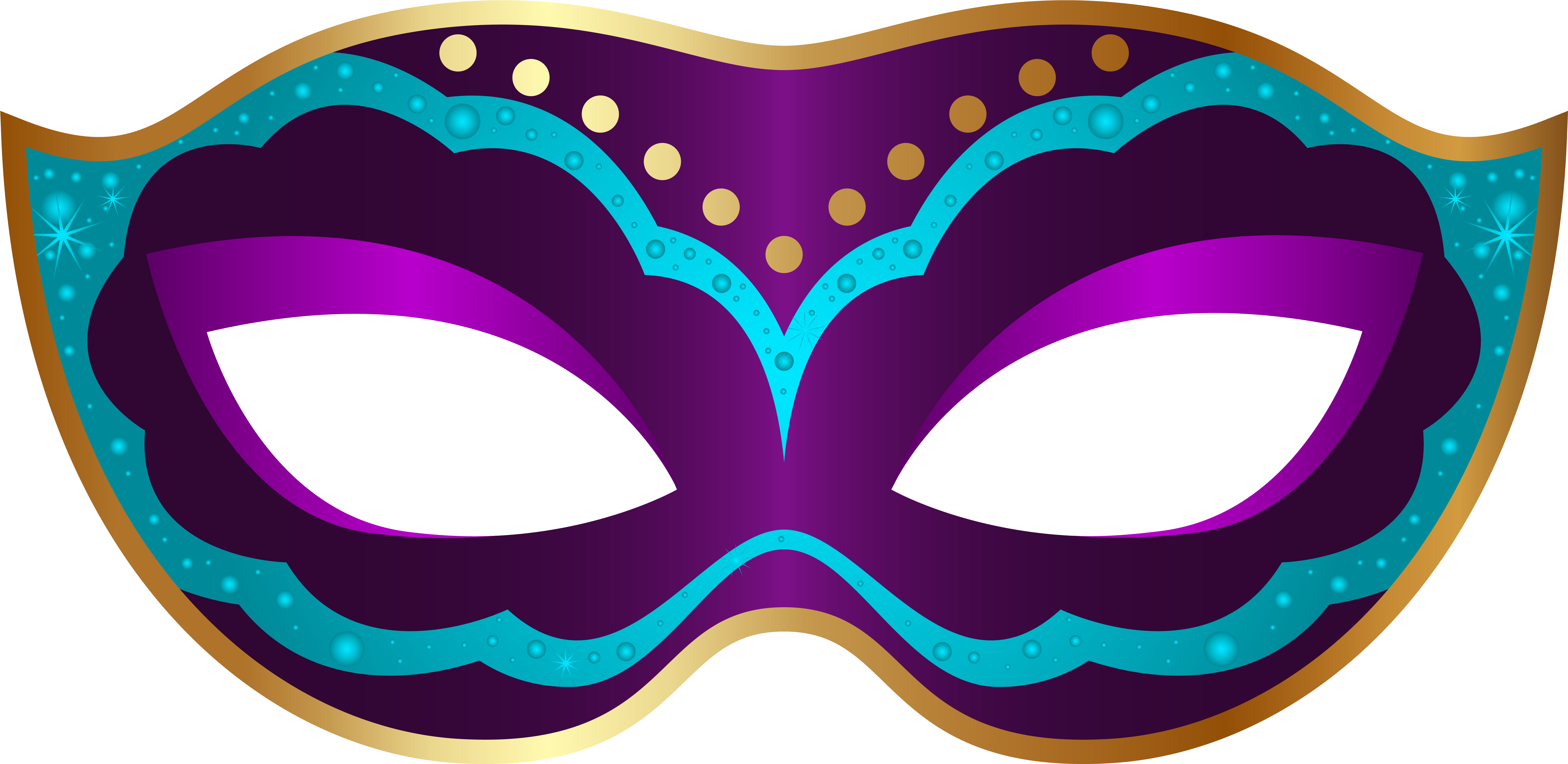 Purple Carnival Mask Png Clip Art Image - Mardi Gras Mask Png (6298x3124)