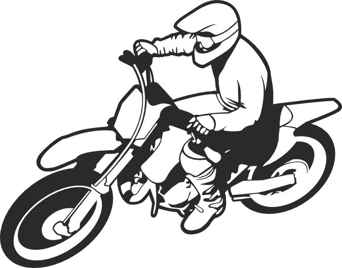 Dirt Bike Rider Wall Decal - Dirt Bike Transparent Background (675x530)