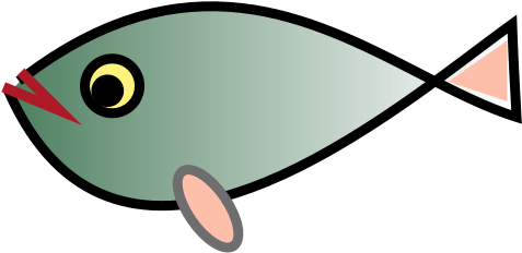 Fish - Transparent Background Cartoon Fish Png (493x246)