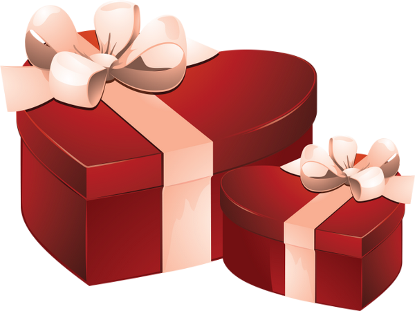 Boites Coeur Png - Gift (600x450)