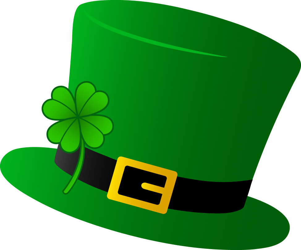 Coloring Pages Shamrock Free Clip Art St Patrick Coloring - St Patricks Day Hat (974x811)