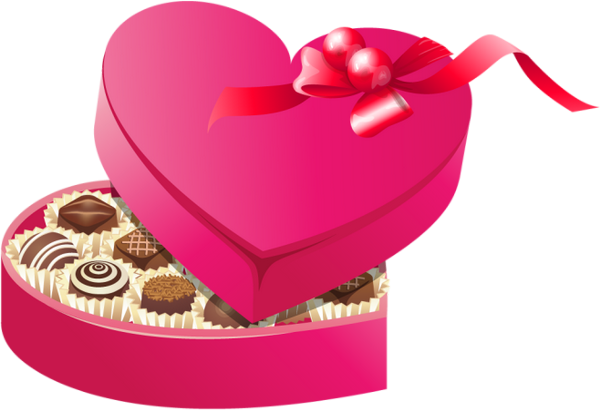 Tube Chocolats De La St Valentin - Valentines Day Chocolate Clip Art (600x410)
