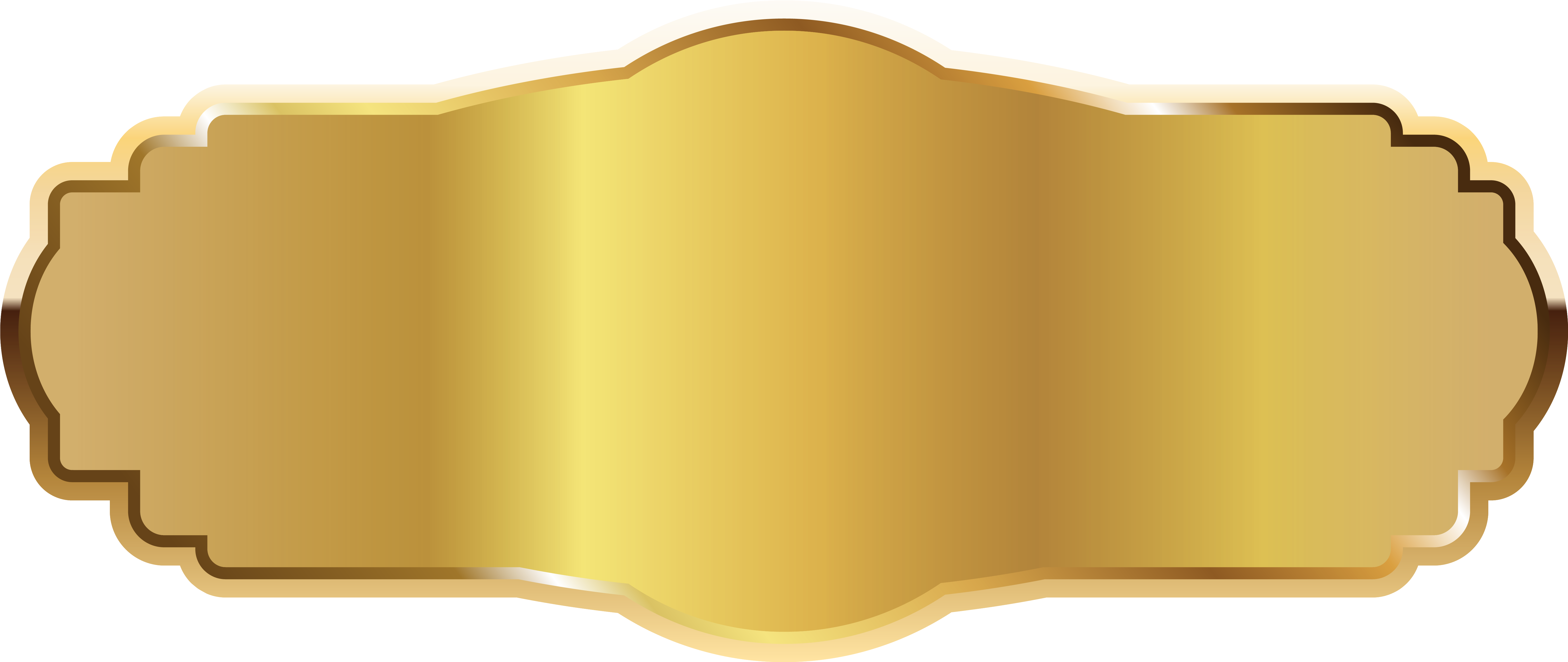 Gold Label Png Clipart Image - Png Gold Labels (6210x2626)