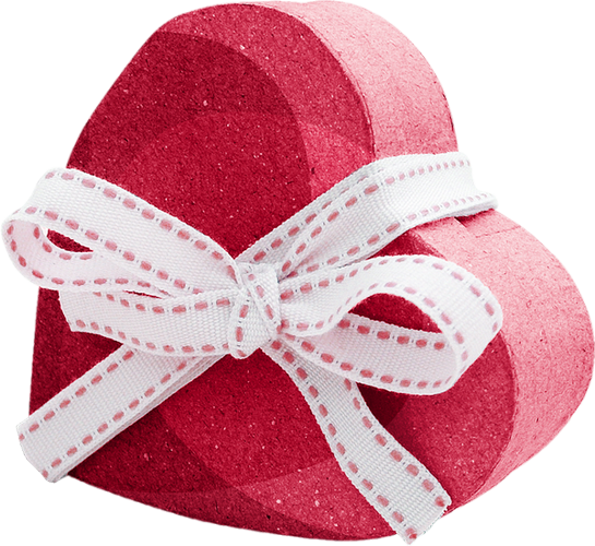 Boite Coeur Png - Gift (545x500)