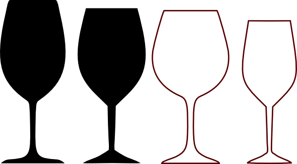 Wine Glass Clipart - Wine Glass (600x332)