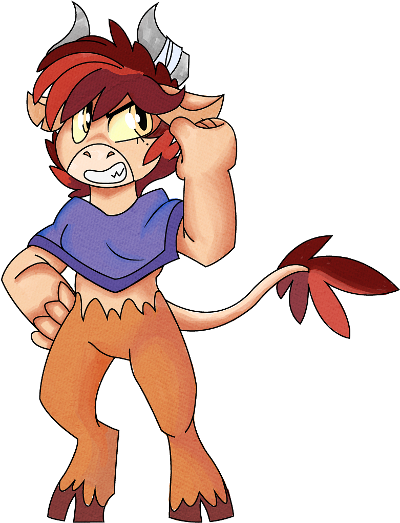 Dbkit, Minotaur, Oc, Oc - Cartoon (829x1055)