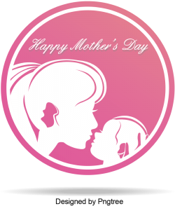 Happy Mother's Day Pink Background Label, Happy Mother's - Mother (360x360)