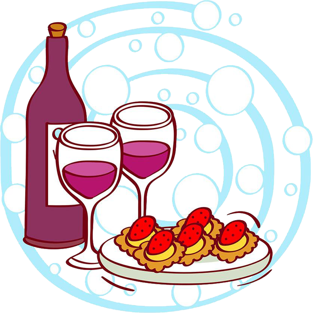 Cocktail Wine Glass Party Illustration - Cocktail Wine Glass Party Illustration (1024x1024)