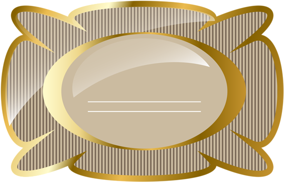 Cream And Gold Luxury Label Png Clipart Picture - Clip Art (600x399)