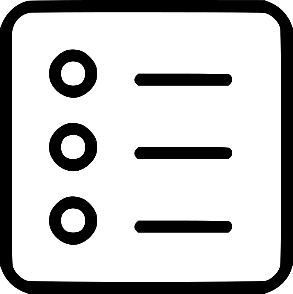 Bullet List View Comments - Rules Png Icon (980x982)