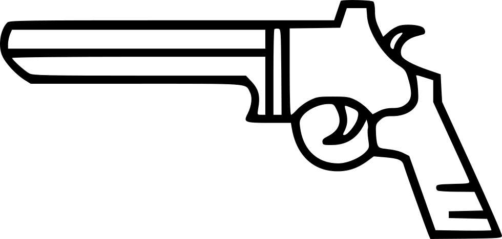 Bullet Gun Handgun Pistol Shot Suicide Target Comments - Gun Drawing With Bullet (980x468)