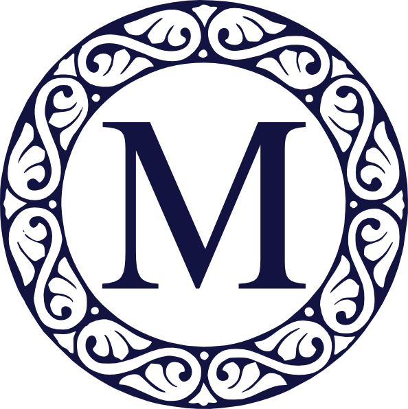 M Circle Blue Clip Art At Clker - Fancy Letter T (594x596)