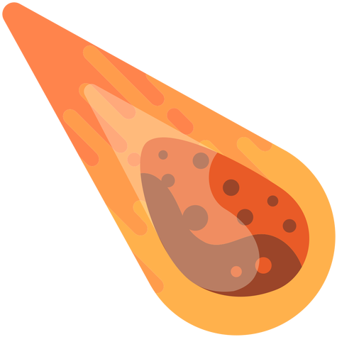 Comet Png Pic - Transparent Background Clipart Asteroid (512x512)