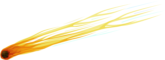 Comet Clipart - Meteor Clipart (720x270)