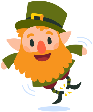 Leprechaun Clicking Heels Cartoon Transparent Png - St Patrick Illustration (512x512)