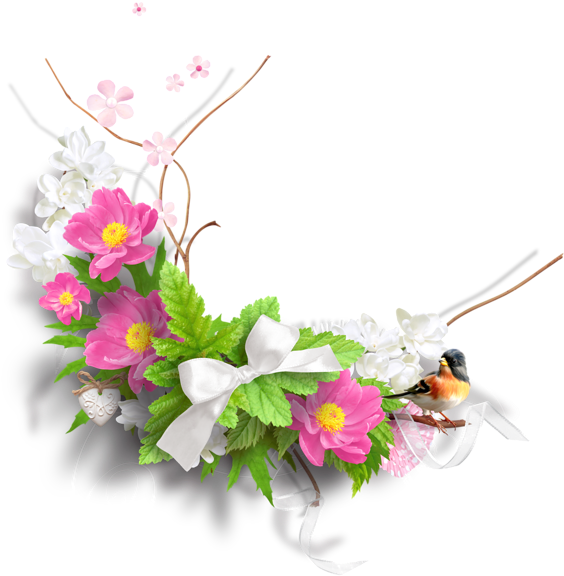 Spring Decoration Png Clipart Picture - Blumenkranz Mit Gräsern Transparent Png (585x600)