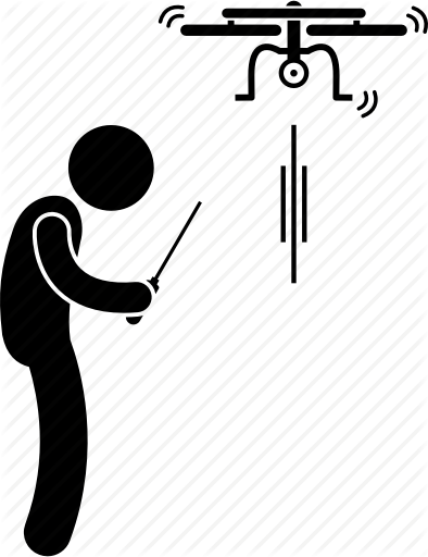 Drone Clipart Control - Flying Drone Icon (394x512)