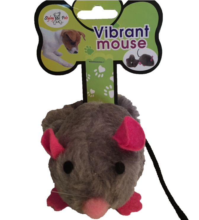 Cat Toy Grey Vibrating Mouse - Stuffed Toy (990x743)
