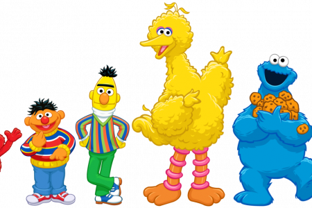 Sesame Street Clipart Hoola Hoop - Sesame Street Cartoon Characters (450x300)