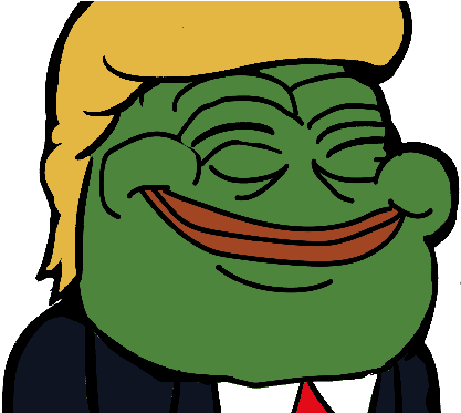 Pepe Trump Frog - Pepe The Frog Transparent Background (500x372)