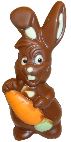Chocolate Easter Bunny - Chocolate Easter Bunny Clipart (295x591)