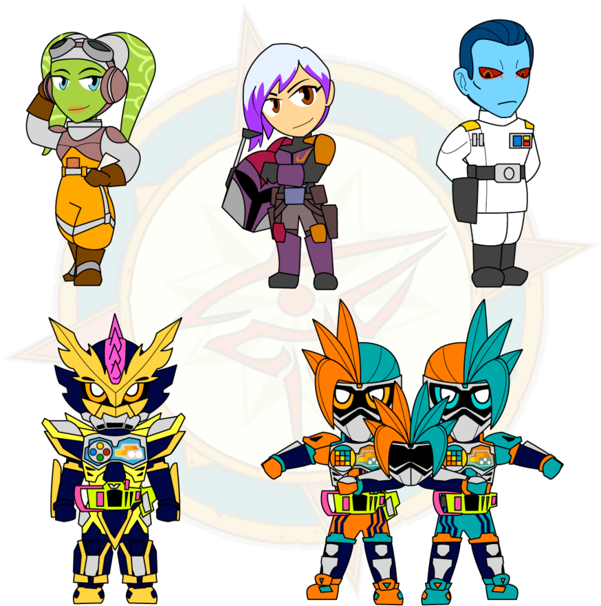 Assorted Chibis - Kamen Rider Series (1024x904)