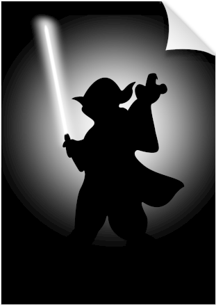 Mysoti - Yoda Silluhete Transparent (674x516)