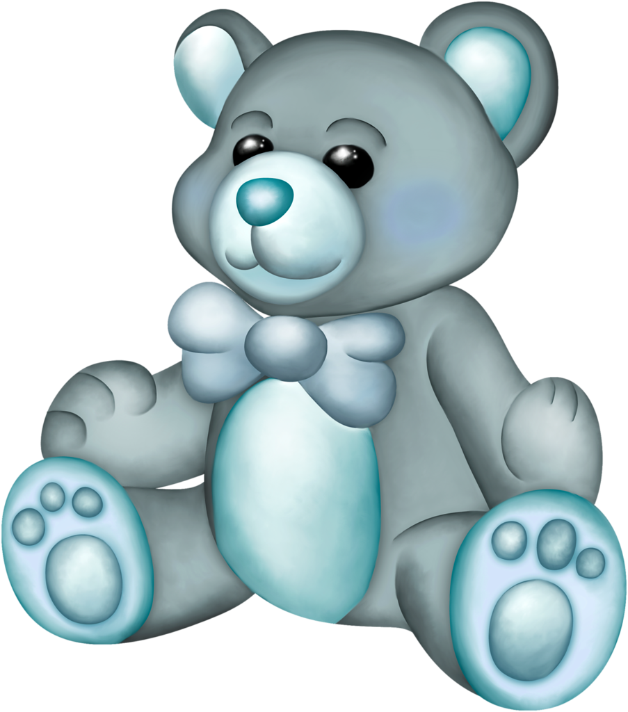 Album - Blue Teddy Bear Clipart (903x1024)