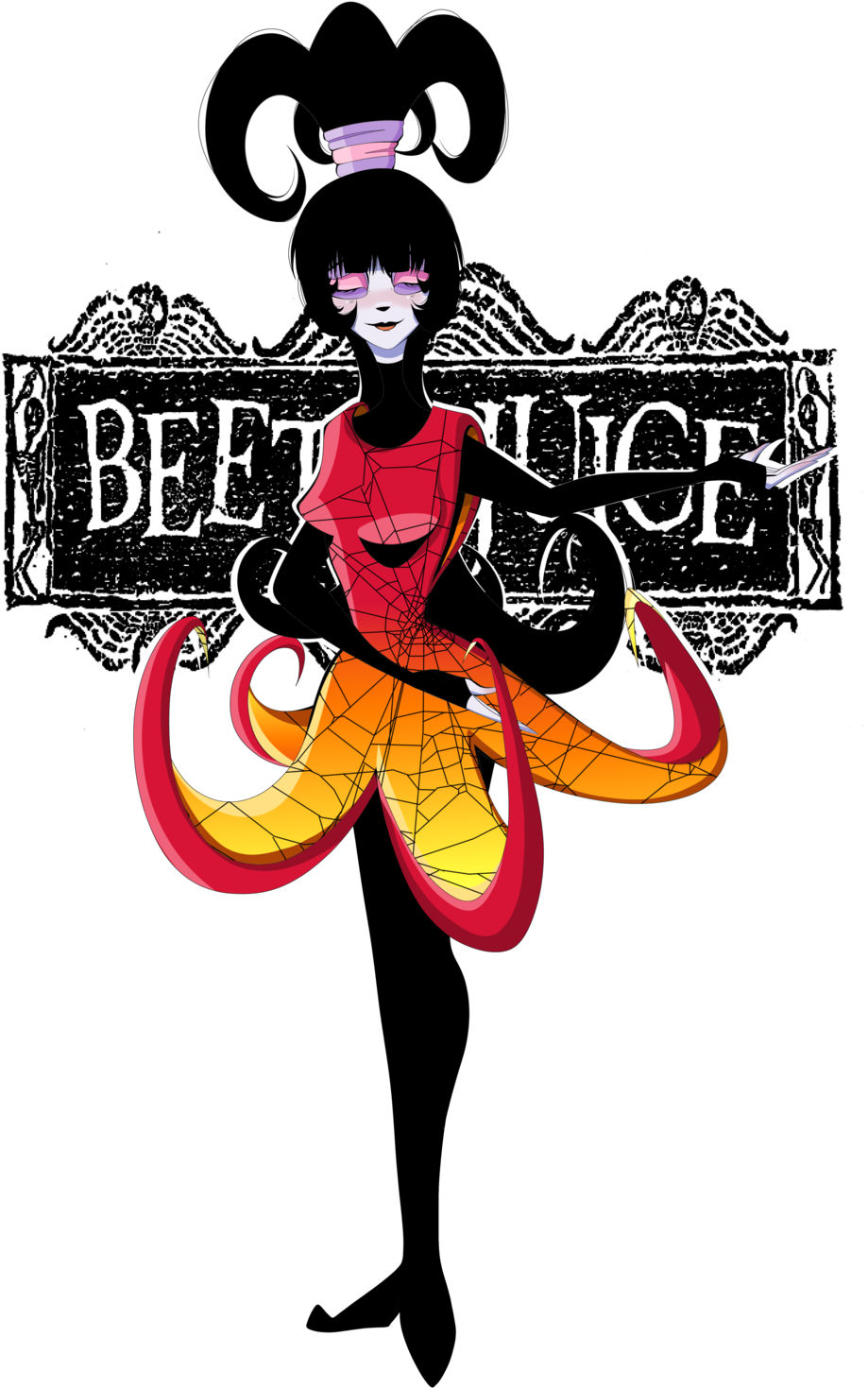 Lydia Deetz By Deadly-voo - Beetlejuice Sign Halloween Party Decoration (1024x1516)