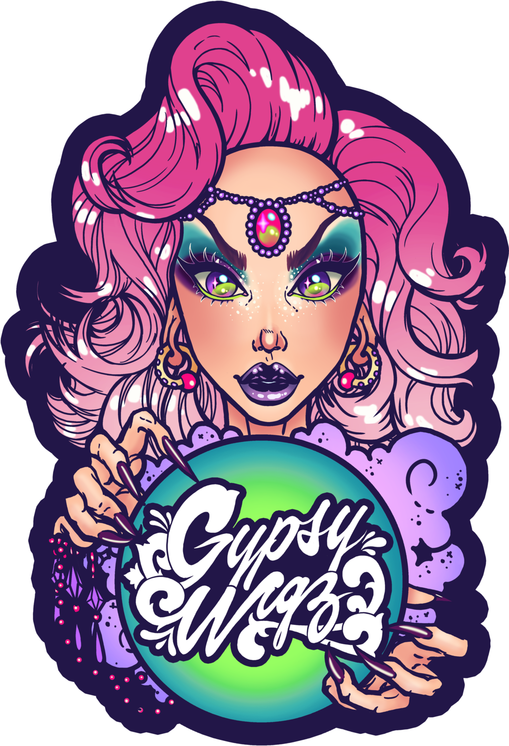 Gypsy Wigz - Illustration (1000x1477)