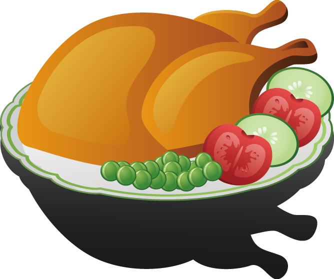 Roast Chicken Fried Chicken Barbecue Chicken - Food Delicacies Clip Arts (668x558)