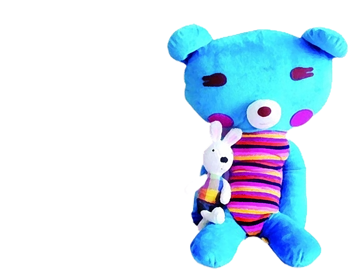 Blue Bear Cartoon Bunny - Blue Bear Cartoon Bunny (1433x1200)