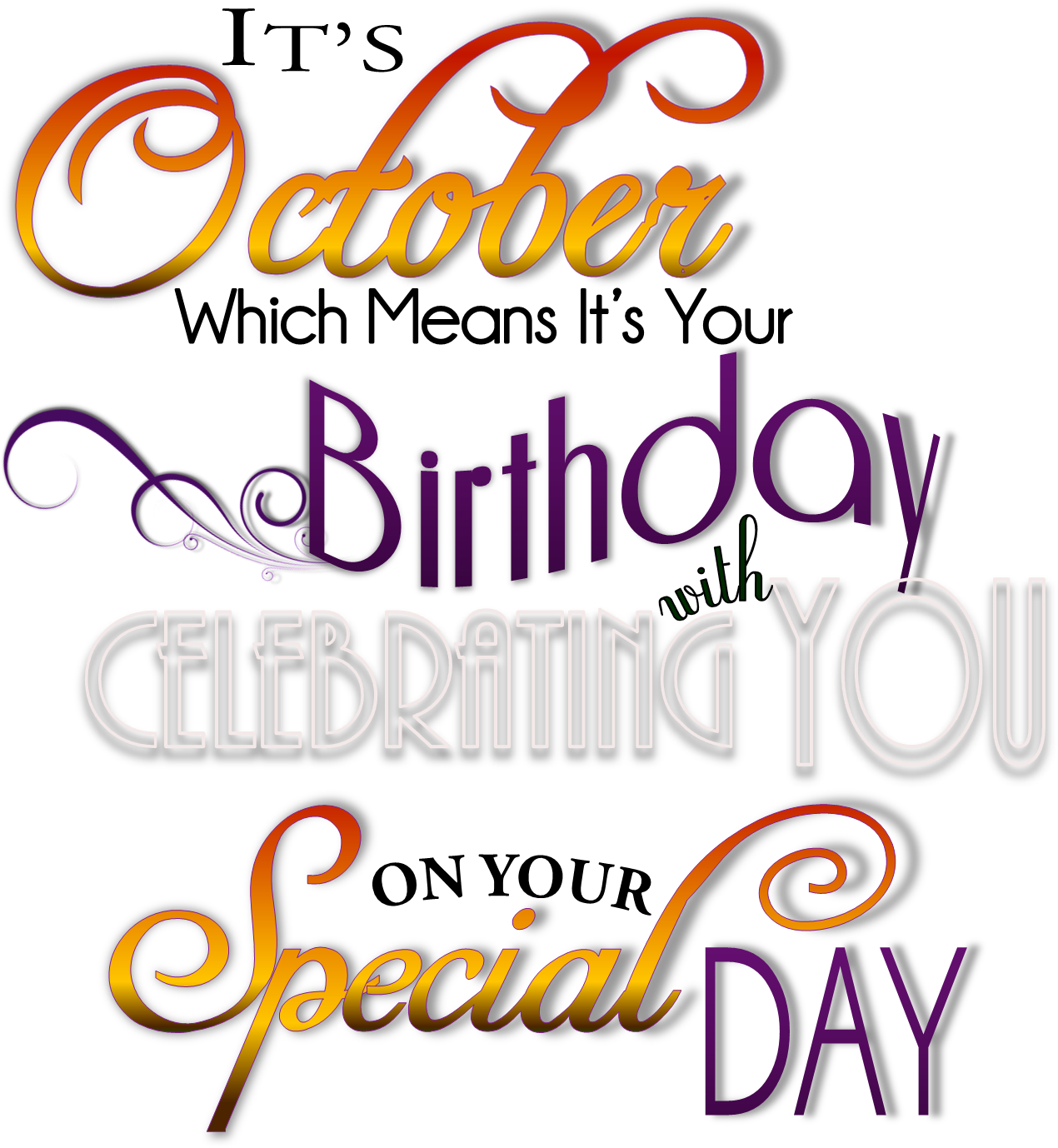 Birthday, My Version For Fun - Calligraphy (1691x1658)