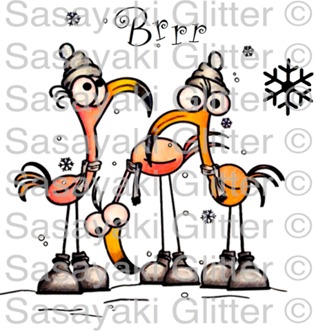Sasayaki Glitter Digital Stamp - Rubber Stamp (458x480)