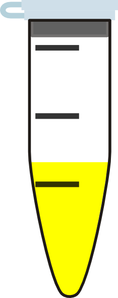 1ml Eppendorf Tube Brown Clip Art At Clker - Yellow Eppendrof Png (234x590)