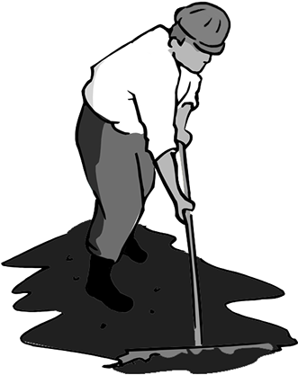 Hicks Paving Supplies Different Grades Of Asphalt Sealers - Asphalt Paving Clip Art (331x417)