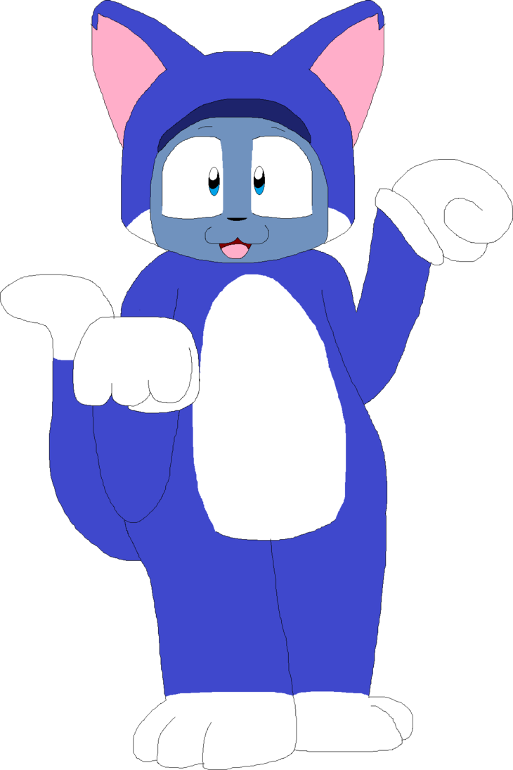 Cat Suit Riolu By Bluecatriolu - Riolu The Blue Cat (730x1094)