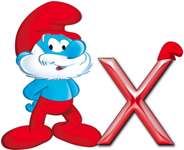 Free Alphabet, Smurf Alphabet, A-z, Png Graphics, Letter - Papa Smurf (540x380)