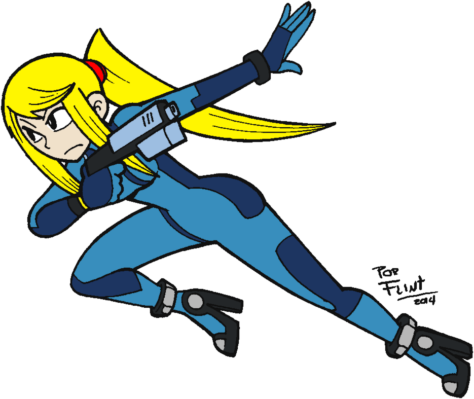 Zero Suit Samus Colored By Dr-scaphandre - Wii Fit (964x821)