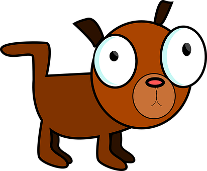 Dog Pet Animal Simple Cartoon Brown Dog Do - Cartoon Dog No Background (508x420)