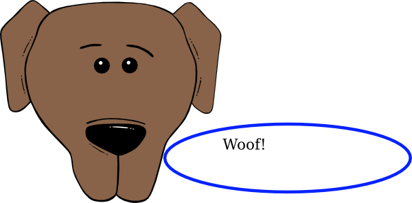 Barking Dog Clip Art - Brown Dog Shower Curtain (600x296)