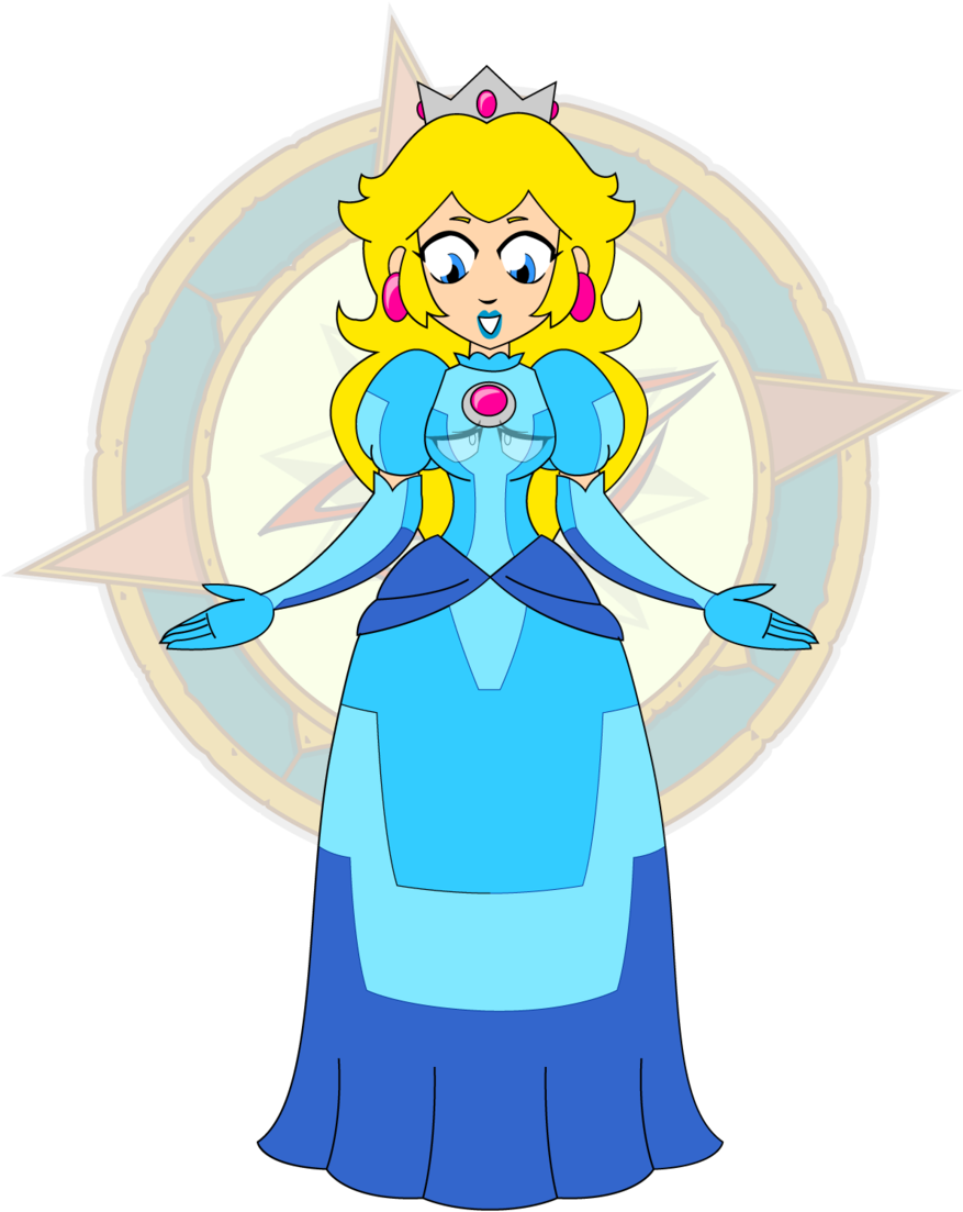 Peach's New Dress By Dragon-fangx - Drawing (900x1165)